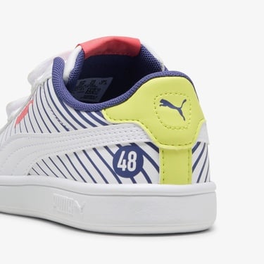  Puma Smash 3.0 Poised 2 Race Çocuk Beyaz Spor Ayakkabı