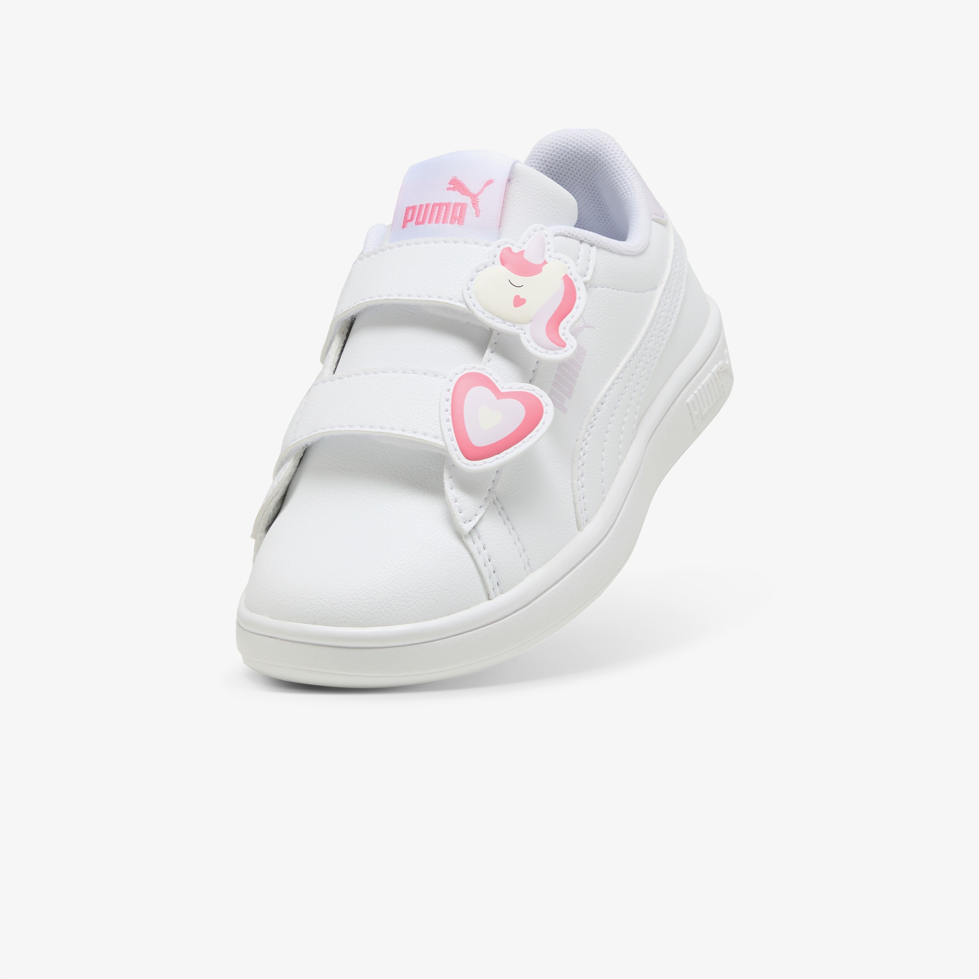 Puma Smash 3 0 Badges Kalp&Unicorn Figürlü Çocuk Beyaz Spor Ayakkabı