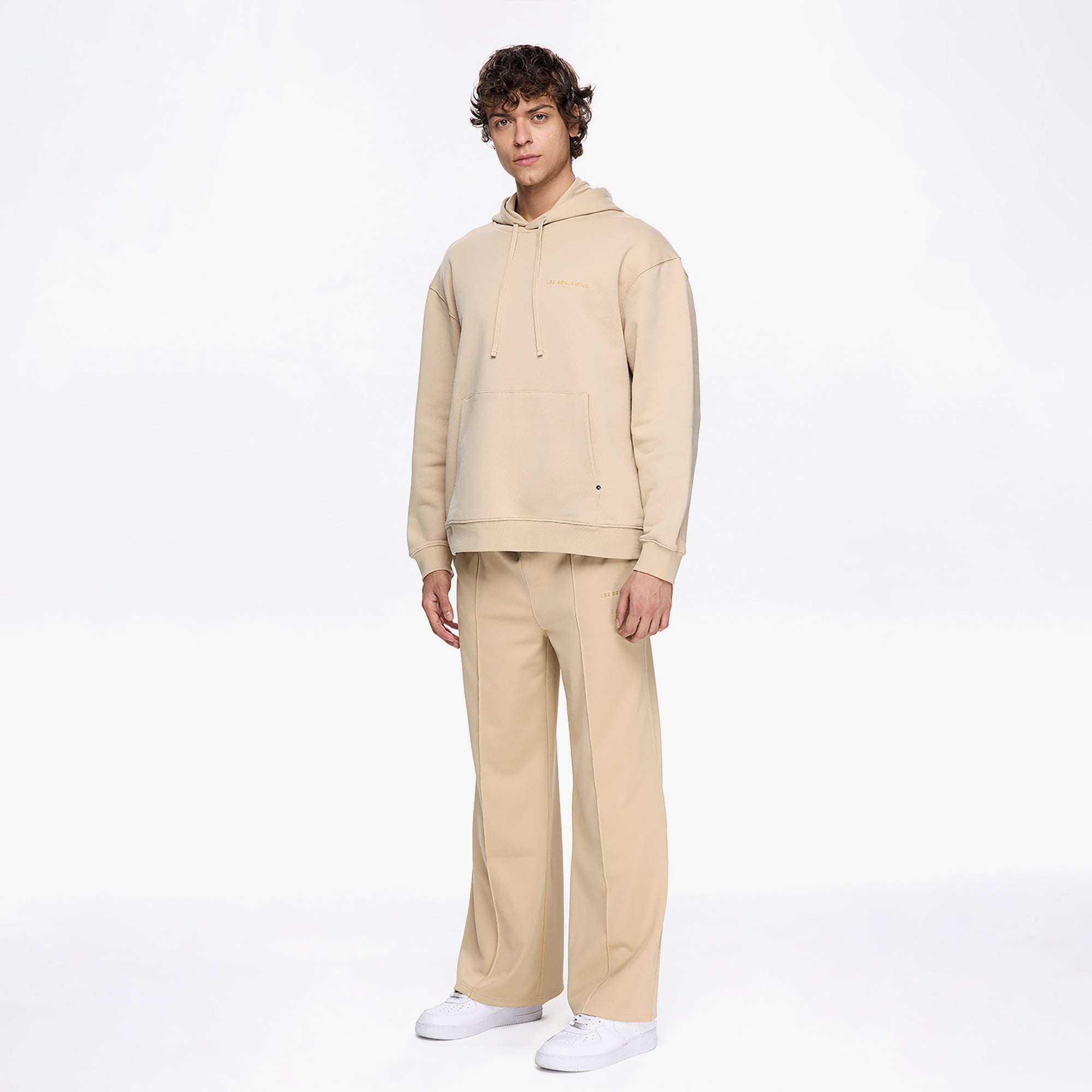  Les Benjamins Classic Erkek Bej Hoodie