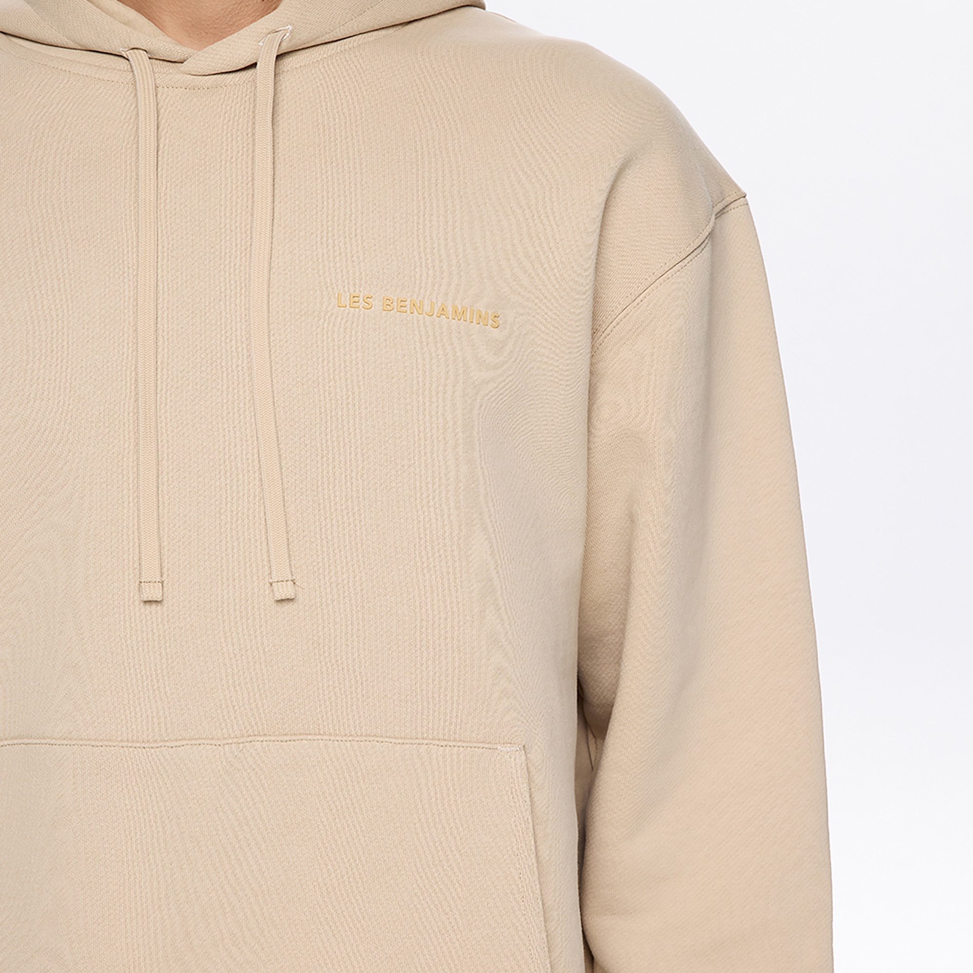 Les Benjamins Classic Erkek Bej Hoodie