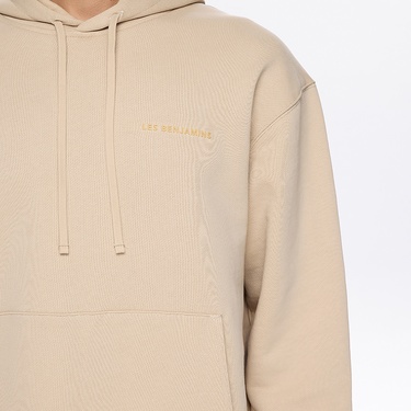  Les Benjamins Classic Erkek Bej Hoodie