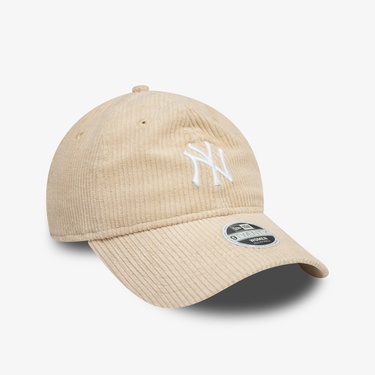  New Era New York Yankees Cord 9Forty Kadın Bej Şapka