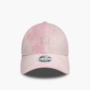 New Era New York Yankees Diamante Velour 9Forty Kadın Pembe Şapka