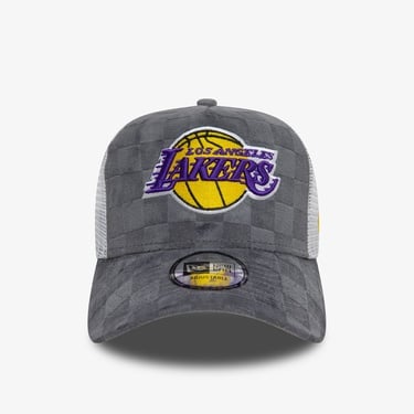  New Era Tonal Check 9Forty LA Lakers Unisex Gri Şapka