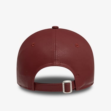  New Era New York Yankees 9Forty Kadın Deri Bordo Şapka