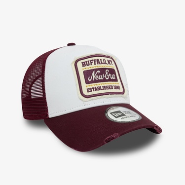  New Era Patch Distressed Unisex Beyaz/Kırmızı Şapka