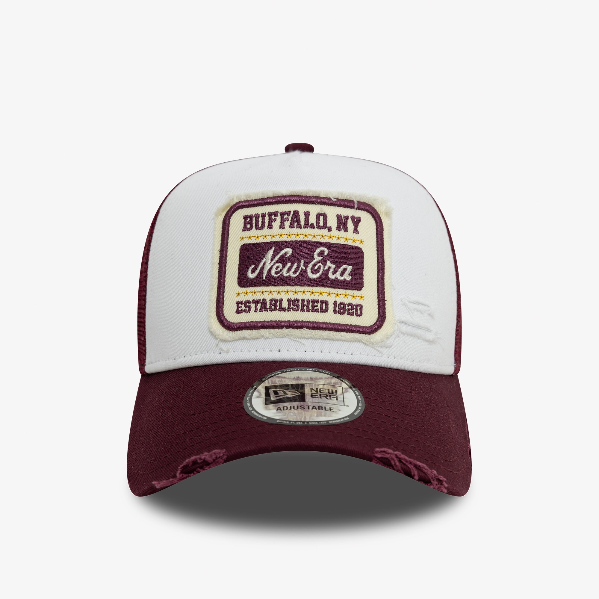 New Era Patch Distressed Unisex Beyaz/Kırmızı Şapka