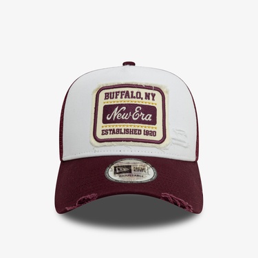  New Era Patch Distressed Unisex Beyaz/Kırmızı Şapka