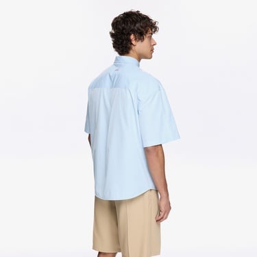  Les Benjamins Classic Erkek Mavi Kısa Kollu Gömlek