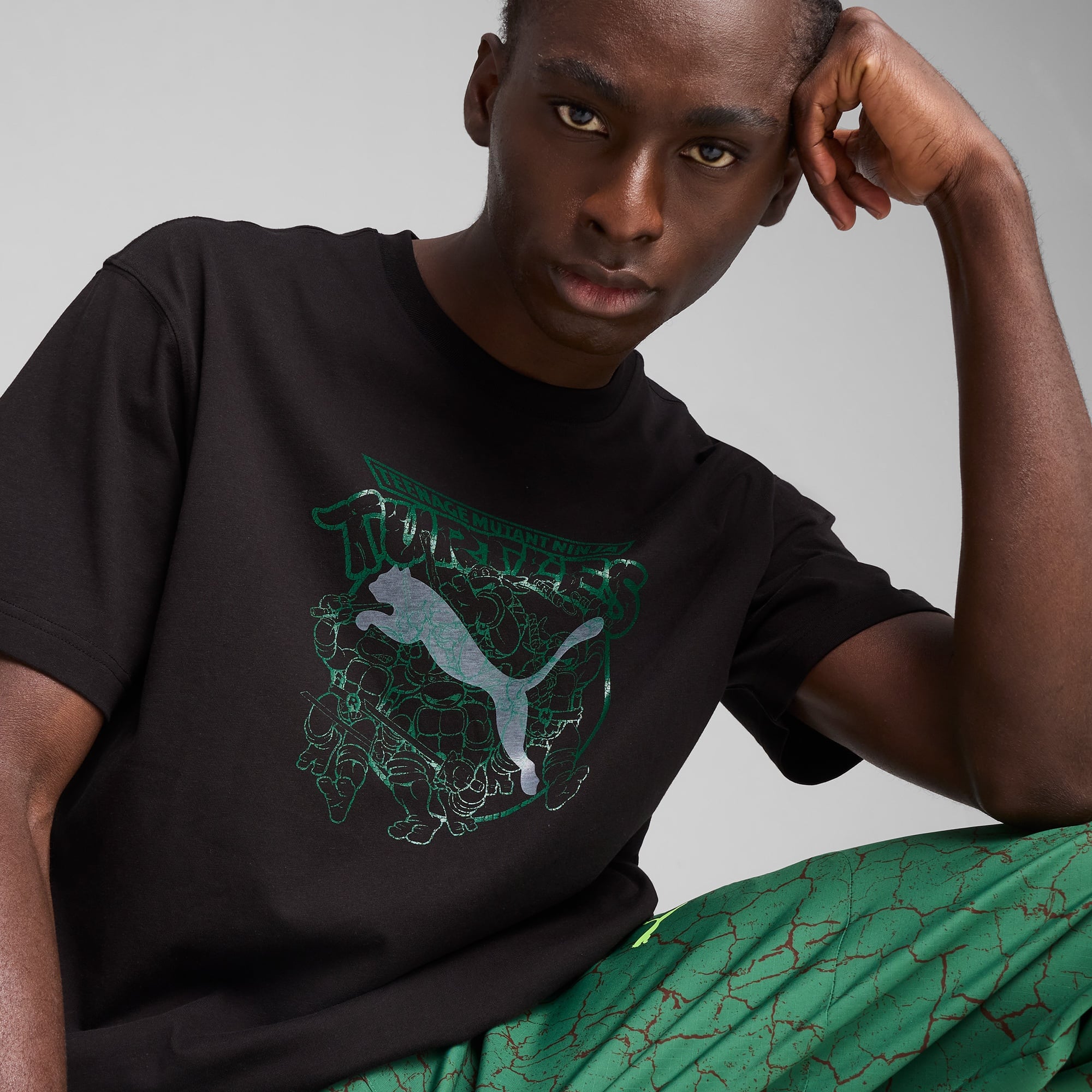 Puma X TMNT Relaxed Graphic Erkek Siyah T-Shirt