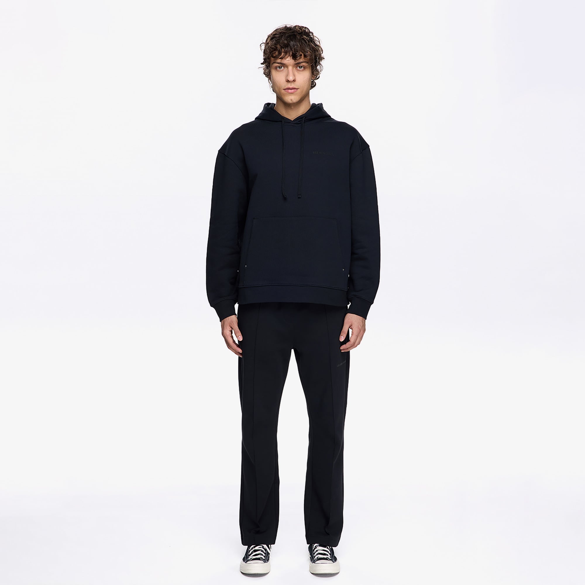 Les Benjamins Classic Erkek Siyah Hoodie