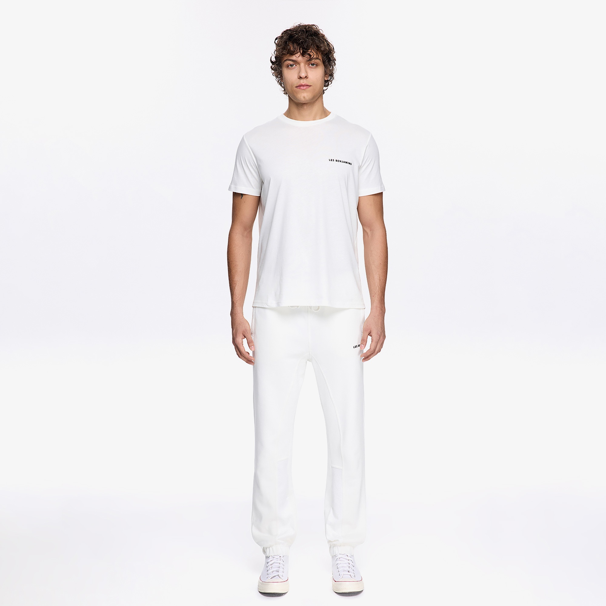 Les Benjamincs Classic Erkek Beyaz Eşofman Altı