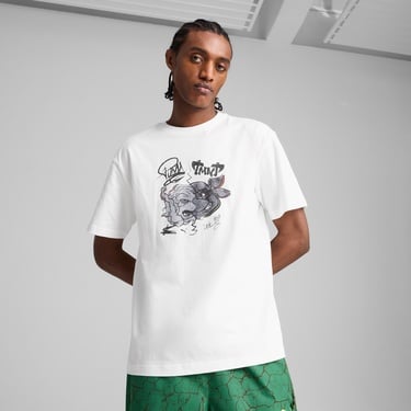  Puma X TMNT Relaxed Graphic Erkek Beyaz T-Shirt