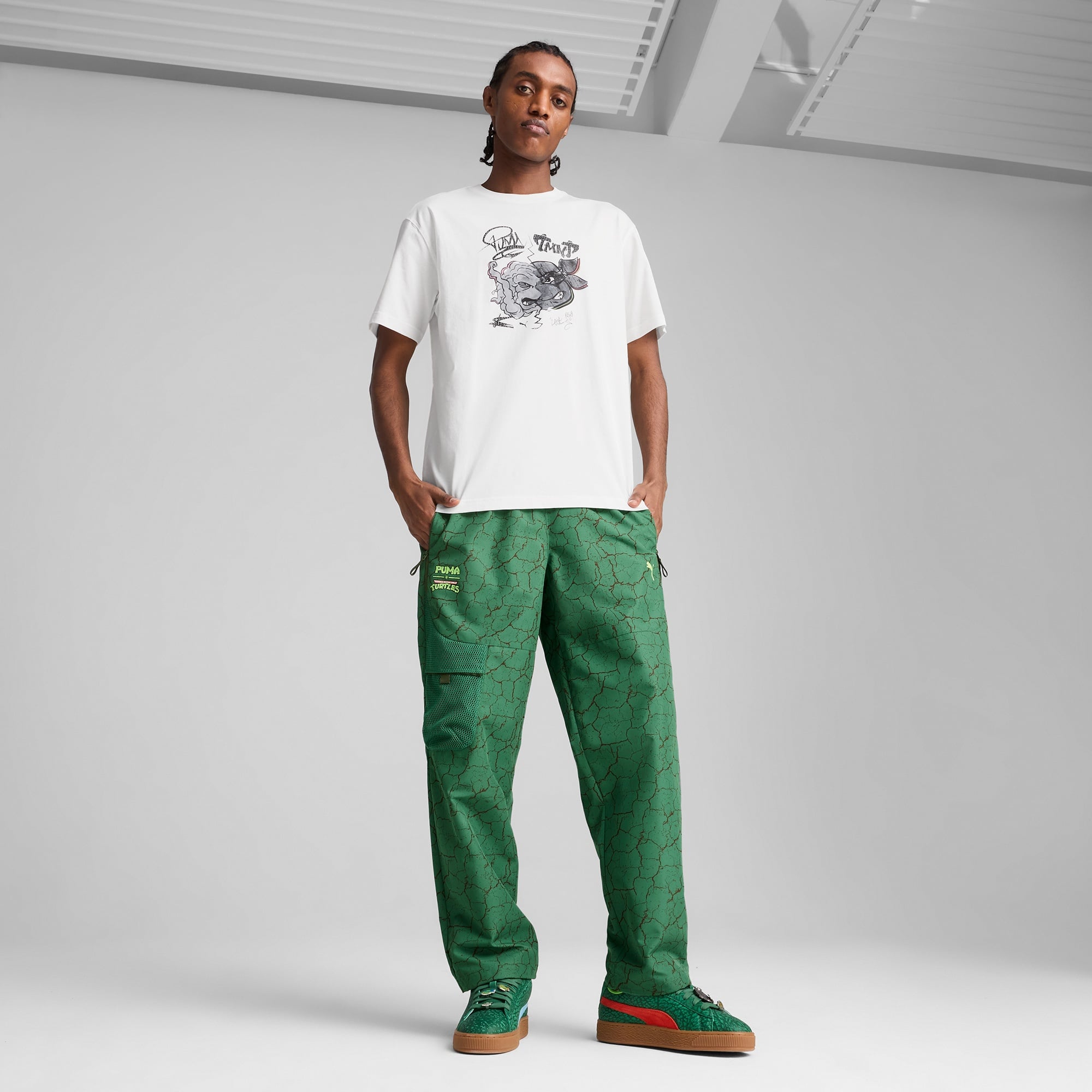 Puma X TMNT Relaxed Graphic Erkek Beyaz T-Shirt