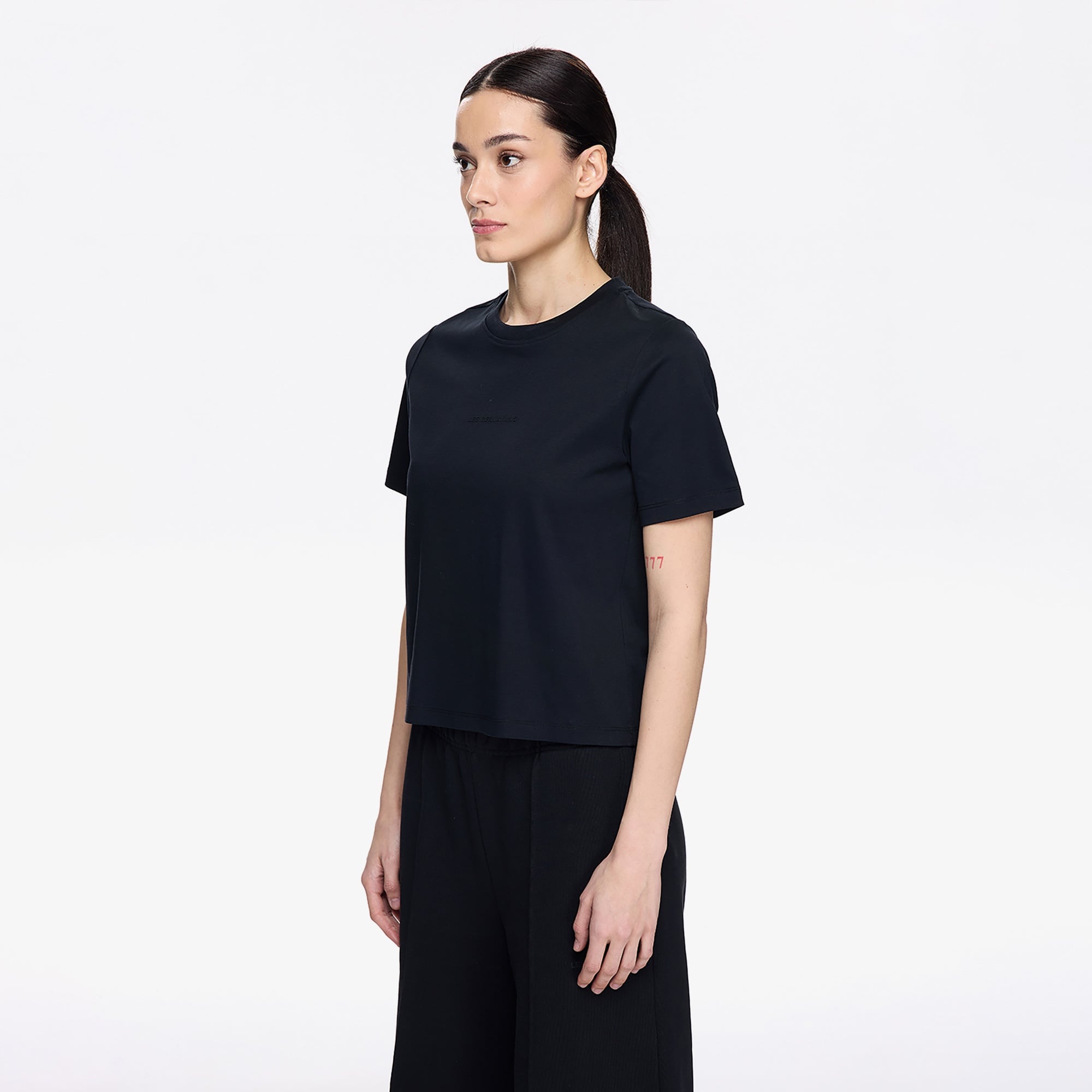 Les Benjamins Classic Oversized Kadın Siyah T-Shirt