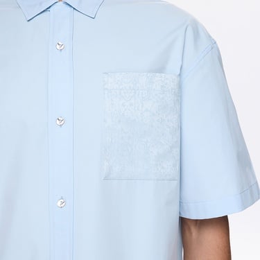  Les Benjamins Classic Erkek Mavi Kısa Kollu Gömlek