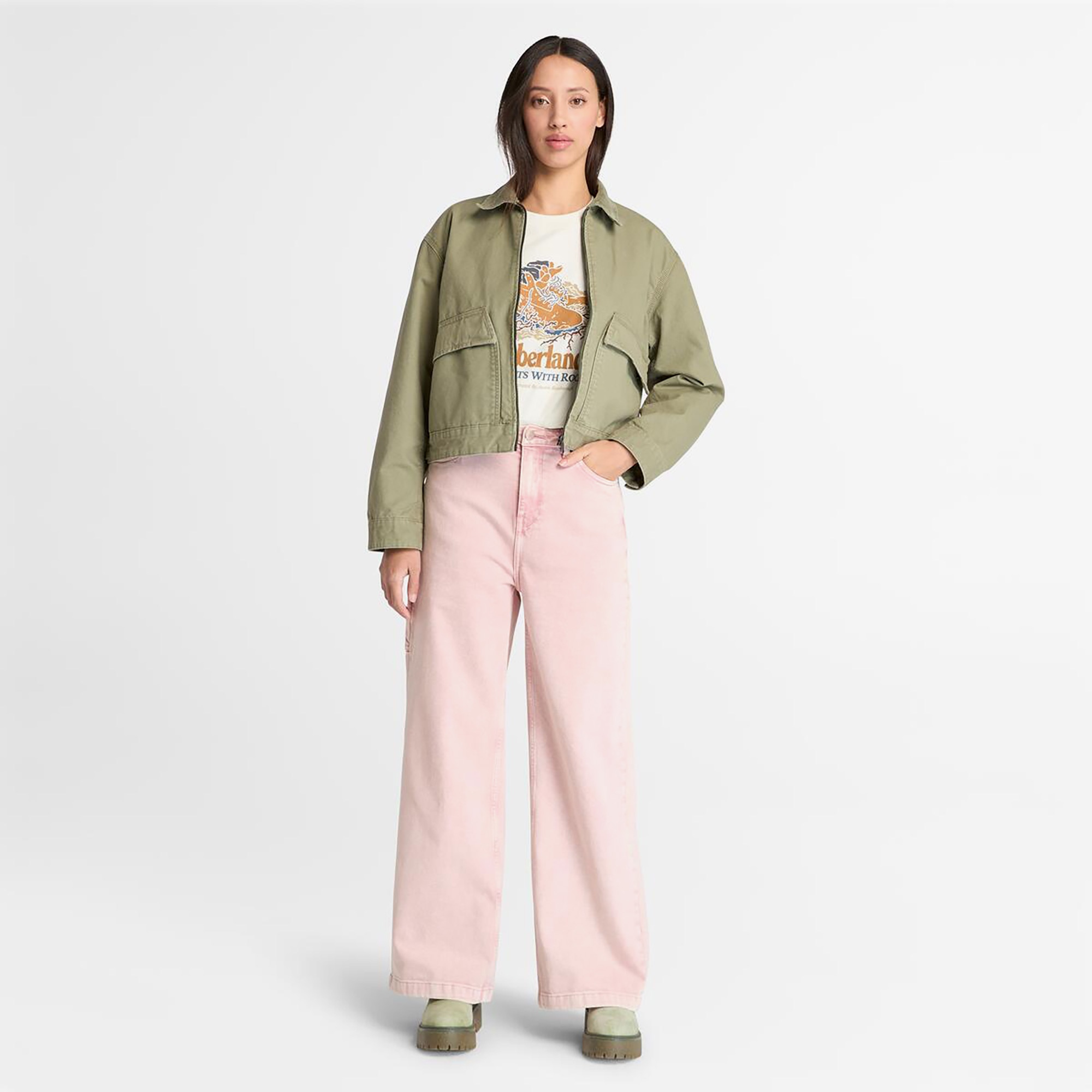 Timberland Stafford Bomber Kadın Yeşil Ceket