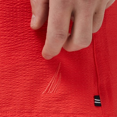  Nautica Erkek Kırmızı Regular Fit Deniz Şortu