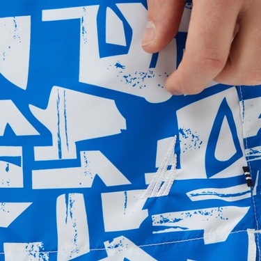  Nautica Erkek Mavi Regular Fit Desenli Mayo Şort