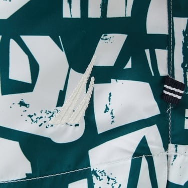  Nautica Erkek Yeşil Regular Fit Desenli Deniz Şortu