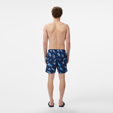  Nautica Erkek Lacivert Regular Fit Desenli Mayo Şort