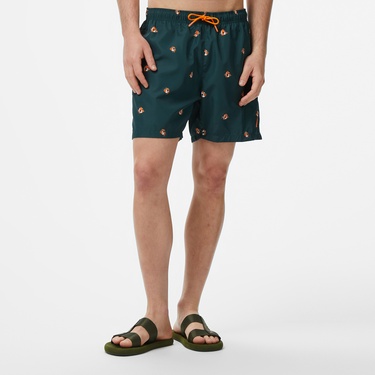  Nautica Erkek Yeşil Regular Fit Desenli Mayo Şort