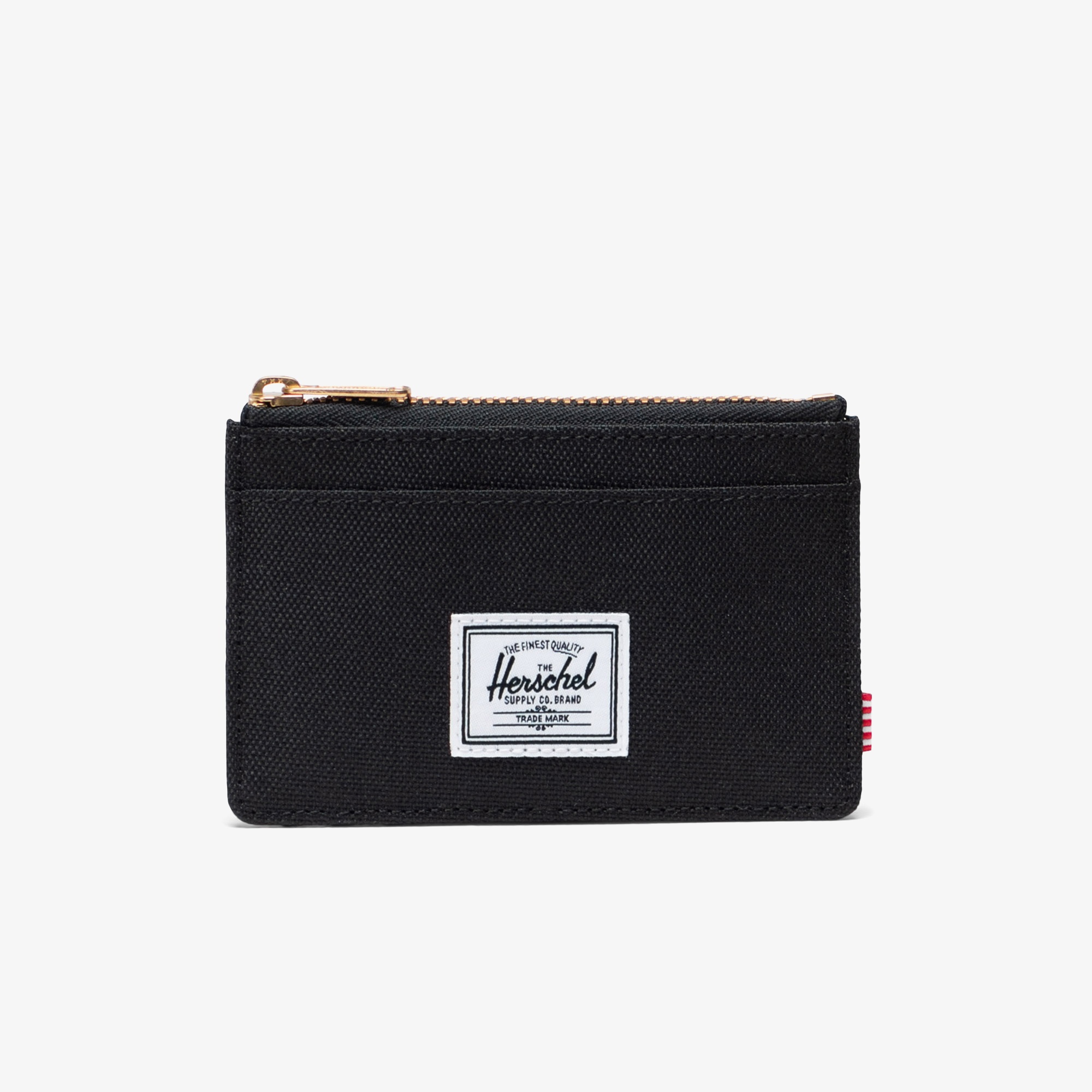 Herschel Oscar Fermuarlı Bölmeli Unisex Siyah Kartlık Cüzdan