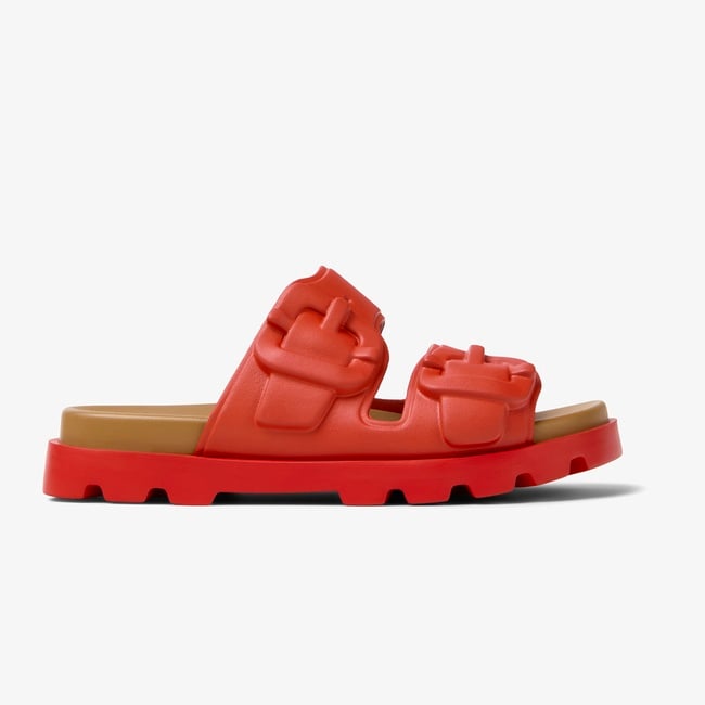  Camper Brutus Kadın Parlak Kırmızı Terlik