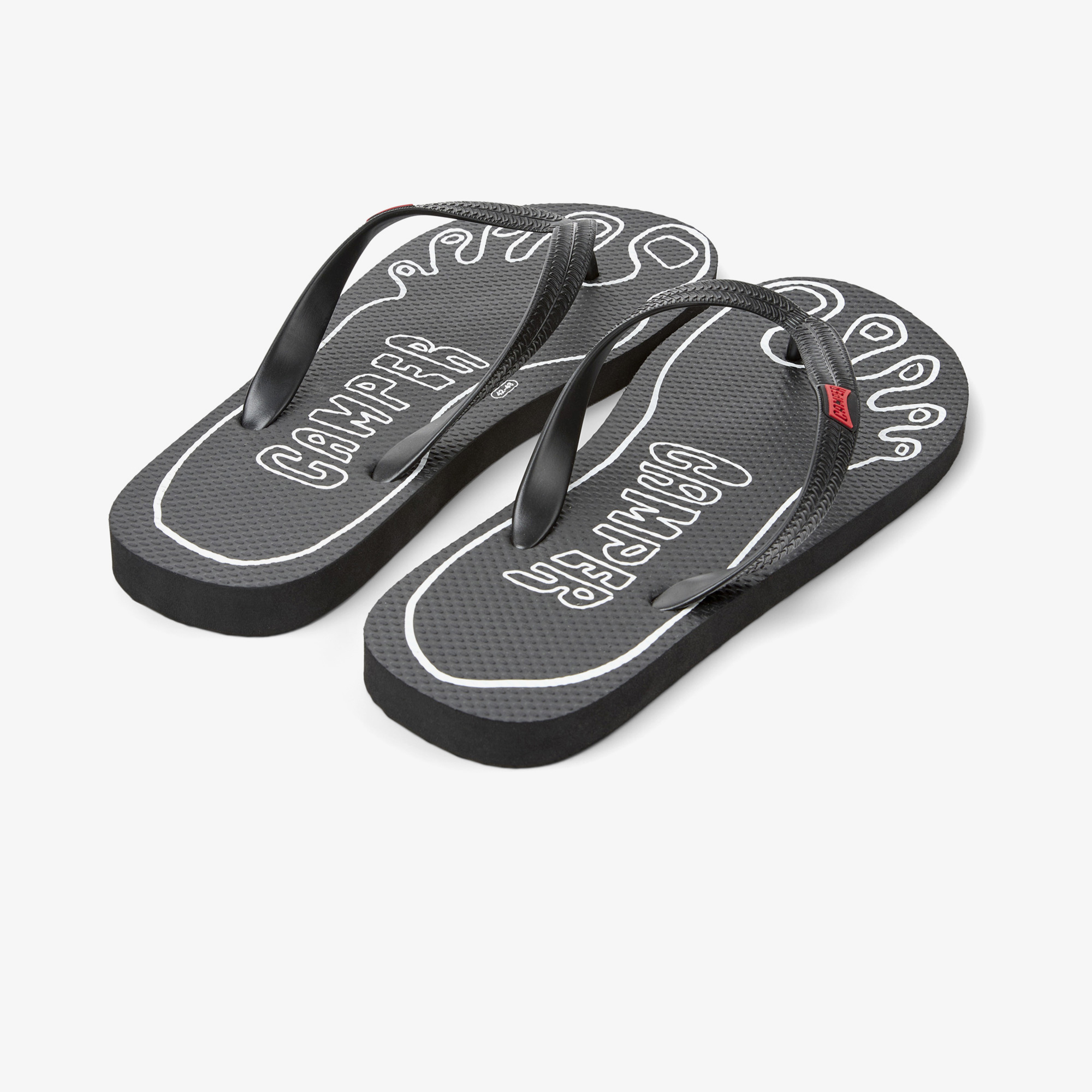 Camper Camper Flip Flop Unisex Siyah Terlik Sandalet & Terlik | FashFed Siyah - 3. görsel