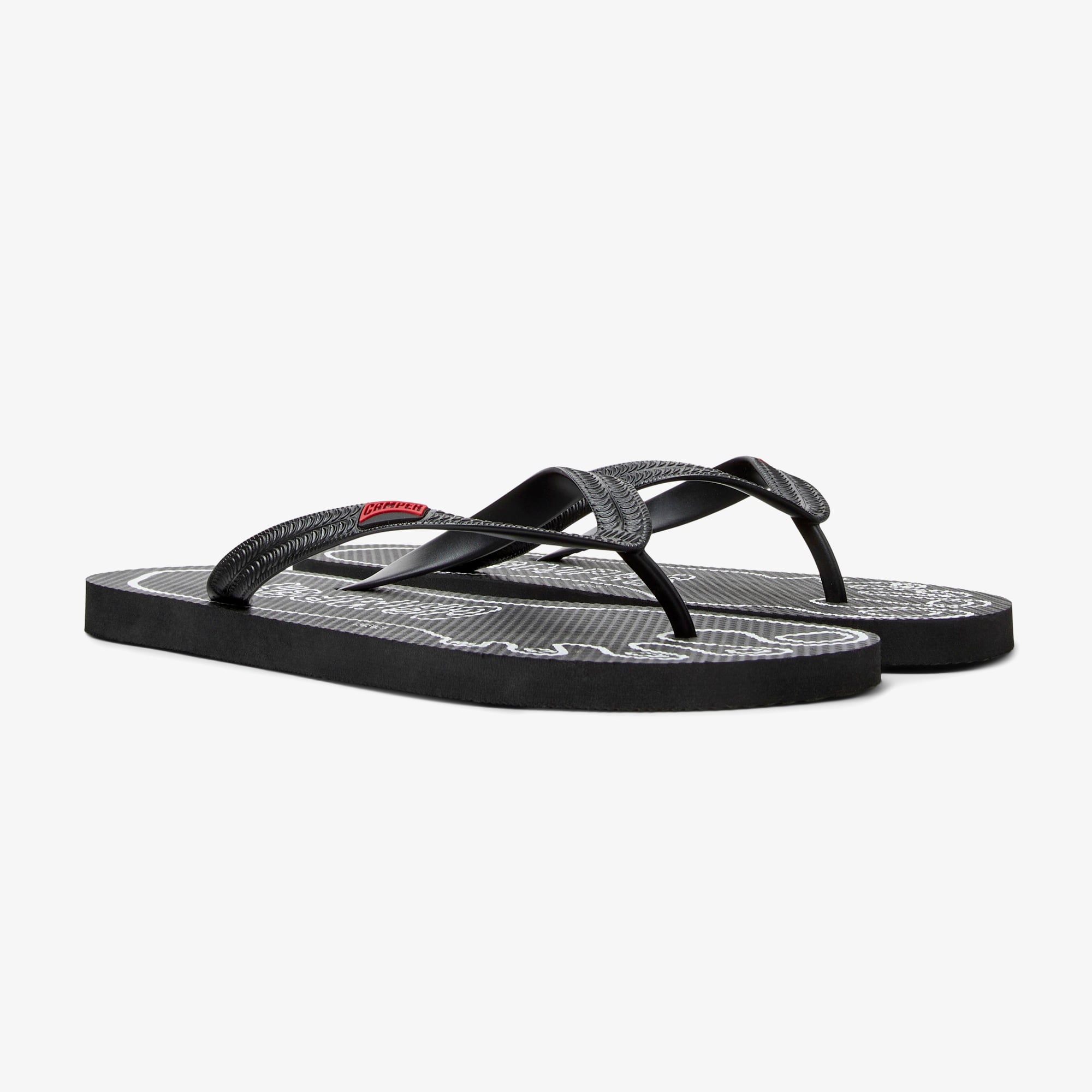 Camper Flip Flop Unisex Siyah Terlik