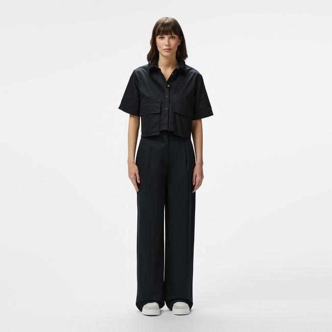  Kadın Relaxed Fit Siyah Pantolon