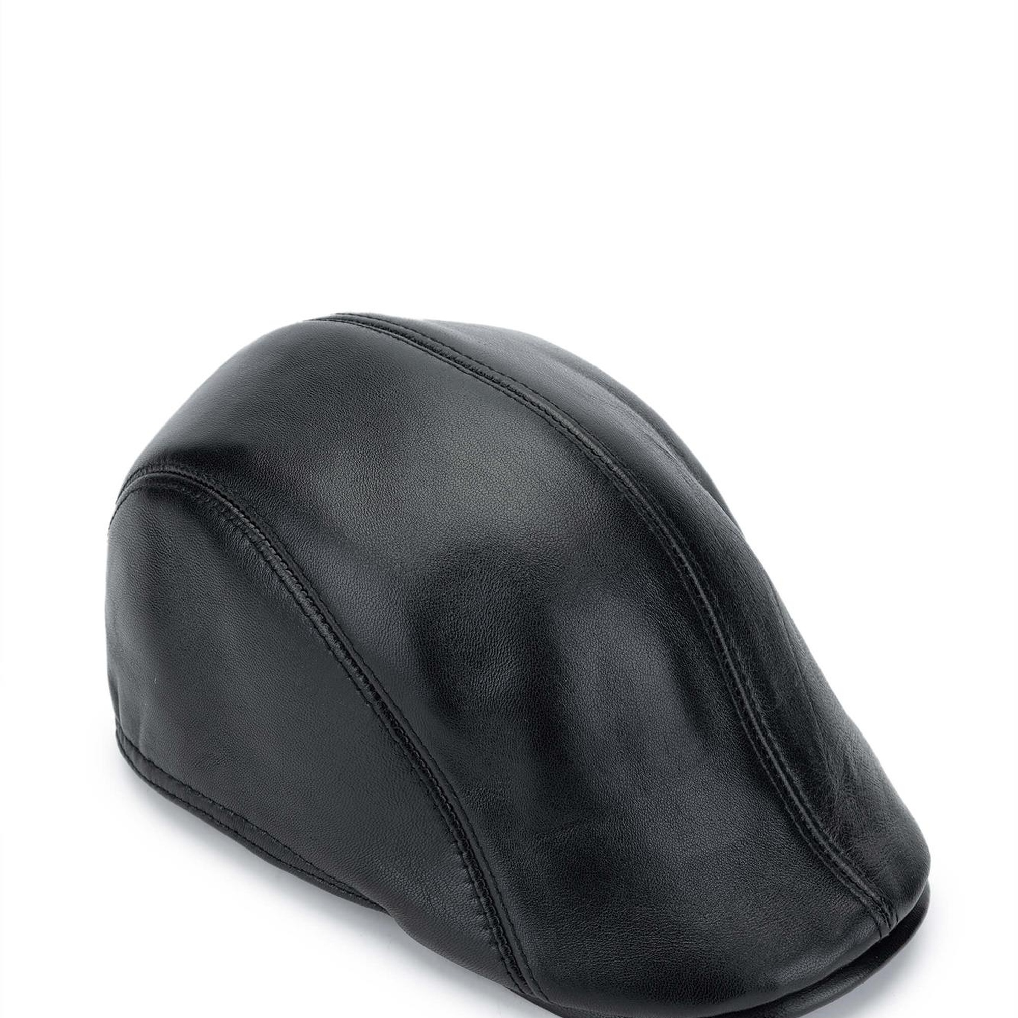 Tamer Tanca Erkek Hakiki Deri Siyah London Şapka