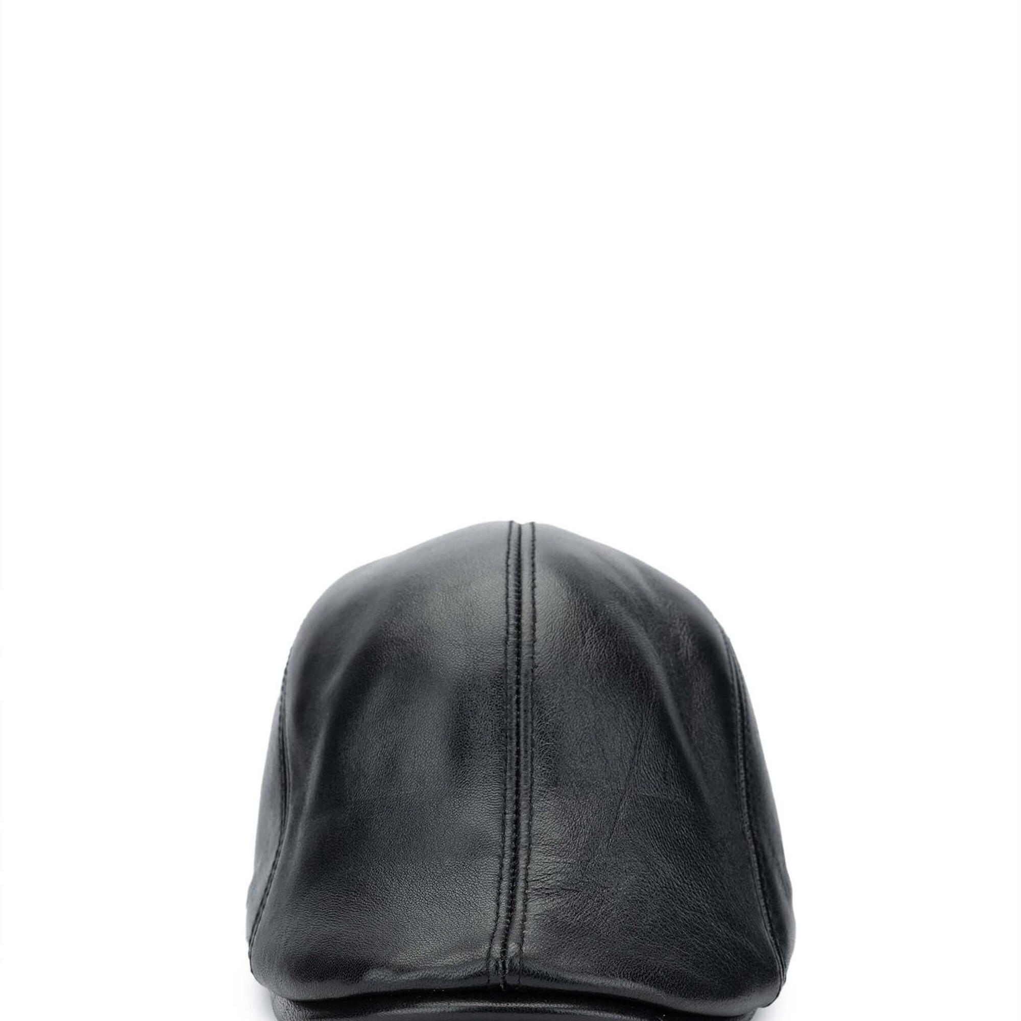 Tamer Tanca Erkek Hakiki Deri Siyah London Şapka