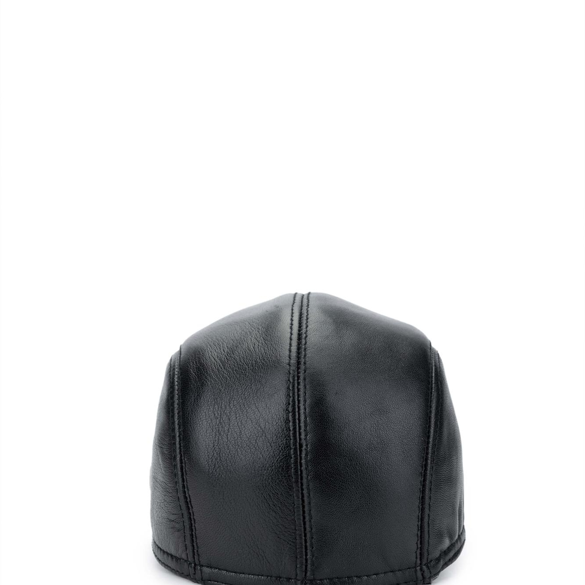 Tamer Tanca Erkek Hakiki Deri Siyah London Şapka