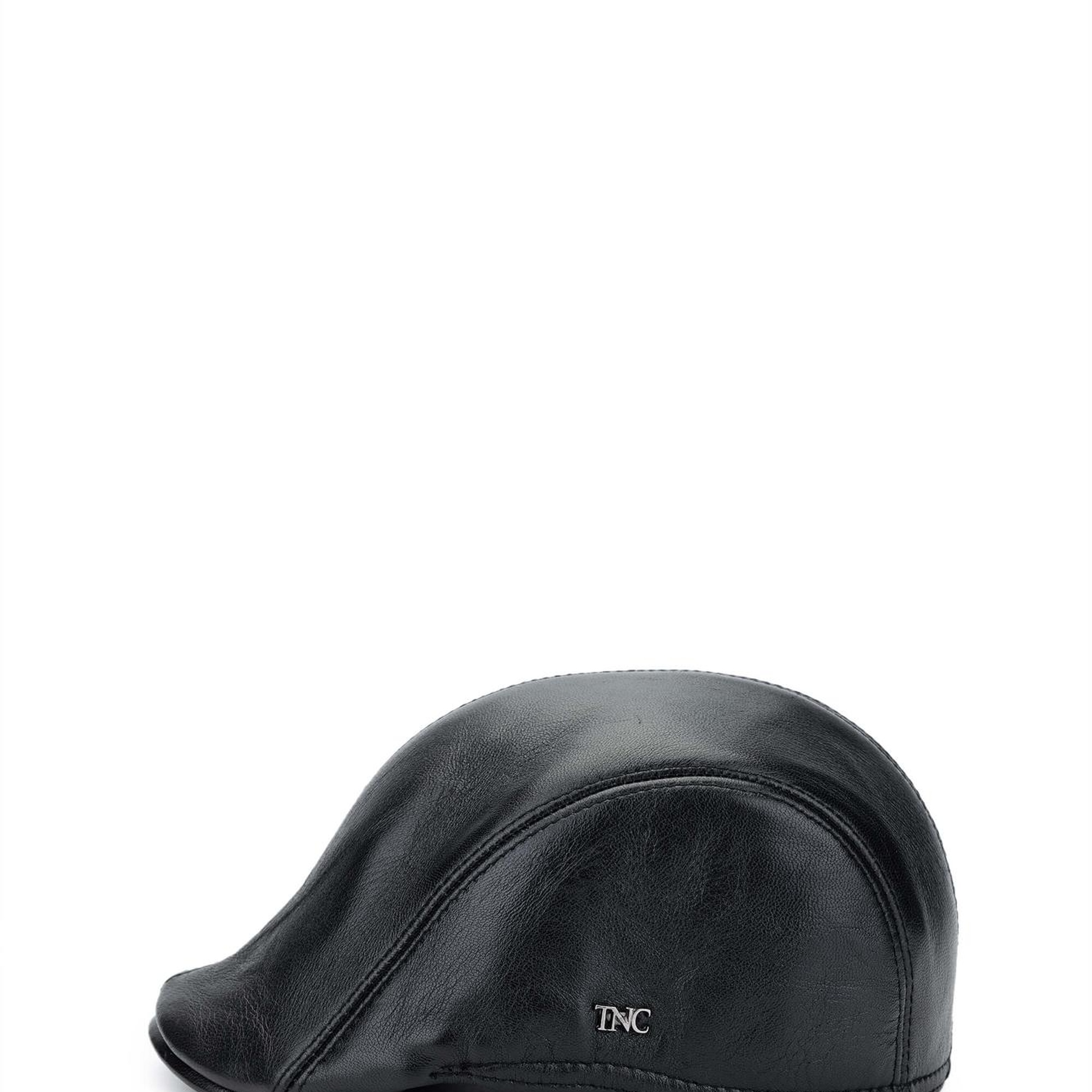 Tamer Tanca Erkek Hakiki Deri Siyah London Şapka