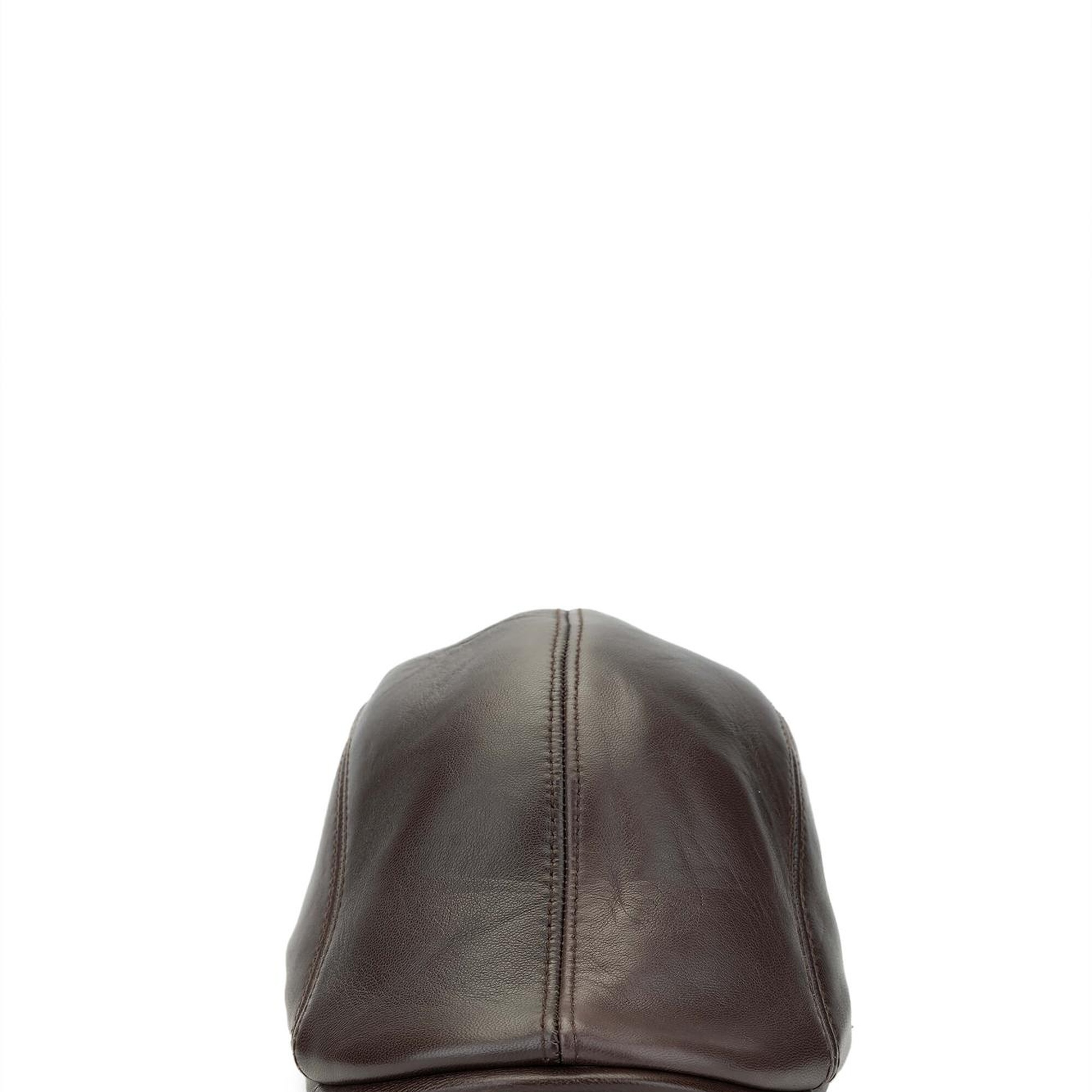 Tamer Tanca Erkek Hakiki Deri Kahverengi London Şapka