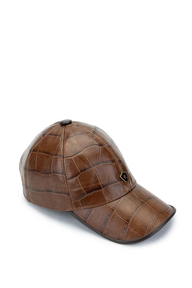  Tamer Tanca Erkek Hakiki Deri Taba Beyzbol Şapka