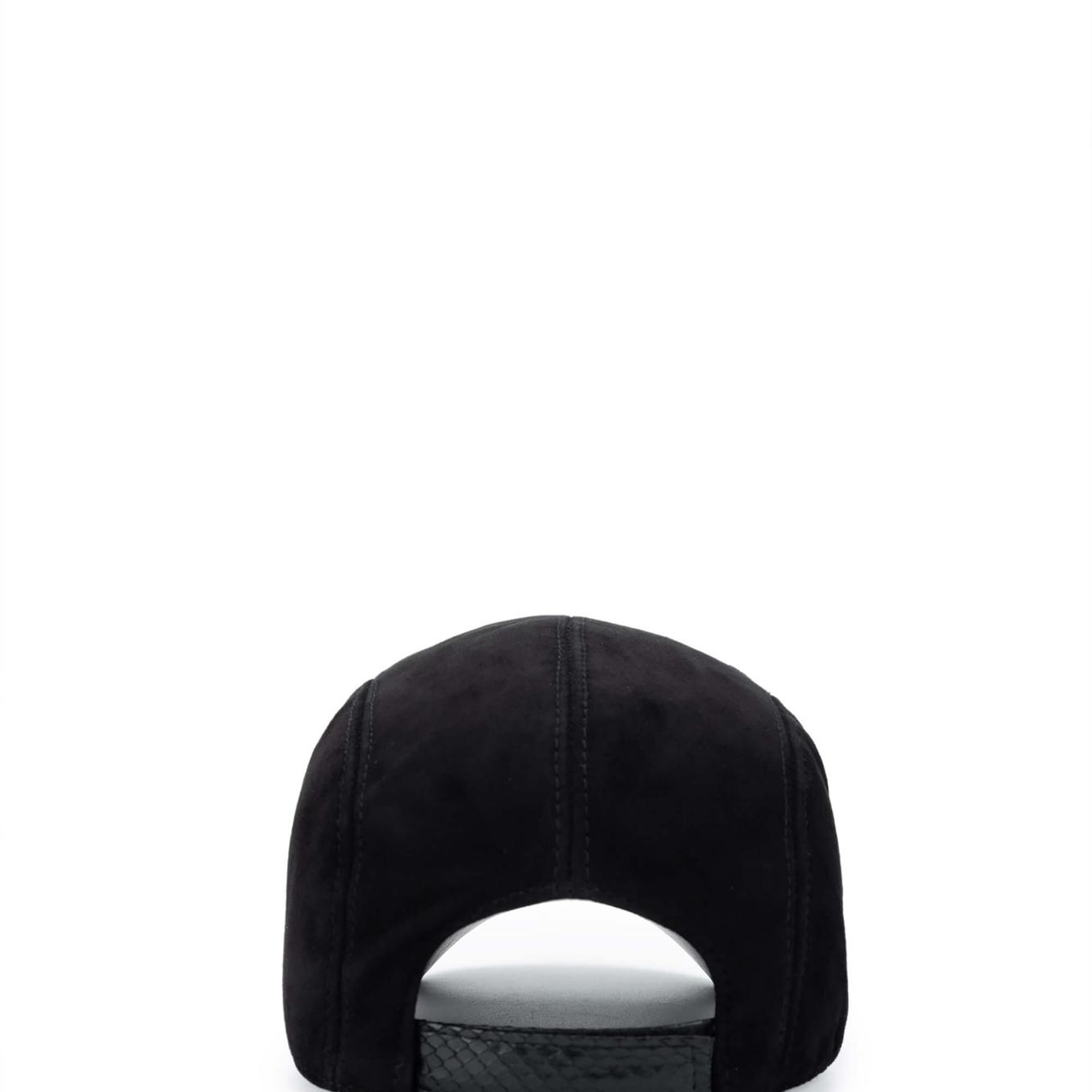 Tamer Tanca Erkek Hakiki Deri Siyah Süet Beyzbol Şapka
