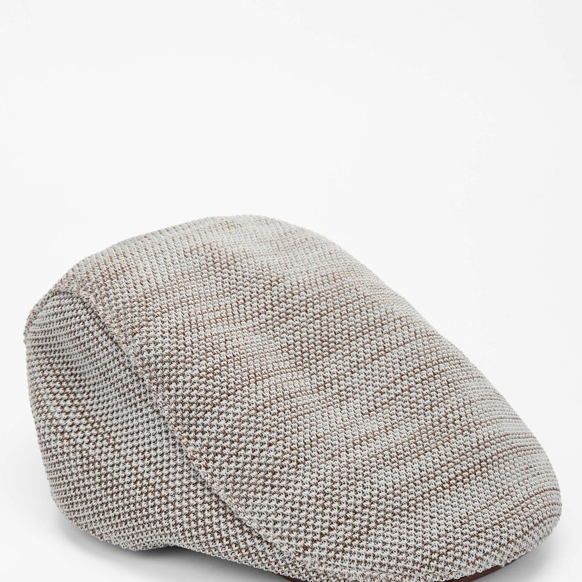 Tamer Tanca Erkek Deri & Tekstil Kahverengi Kasket Şapka