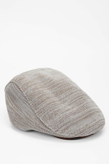  Tamer Tanca Erkek Deri & Tekstil Kahverengi Kasket Şapka