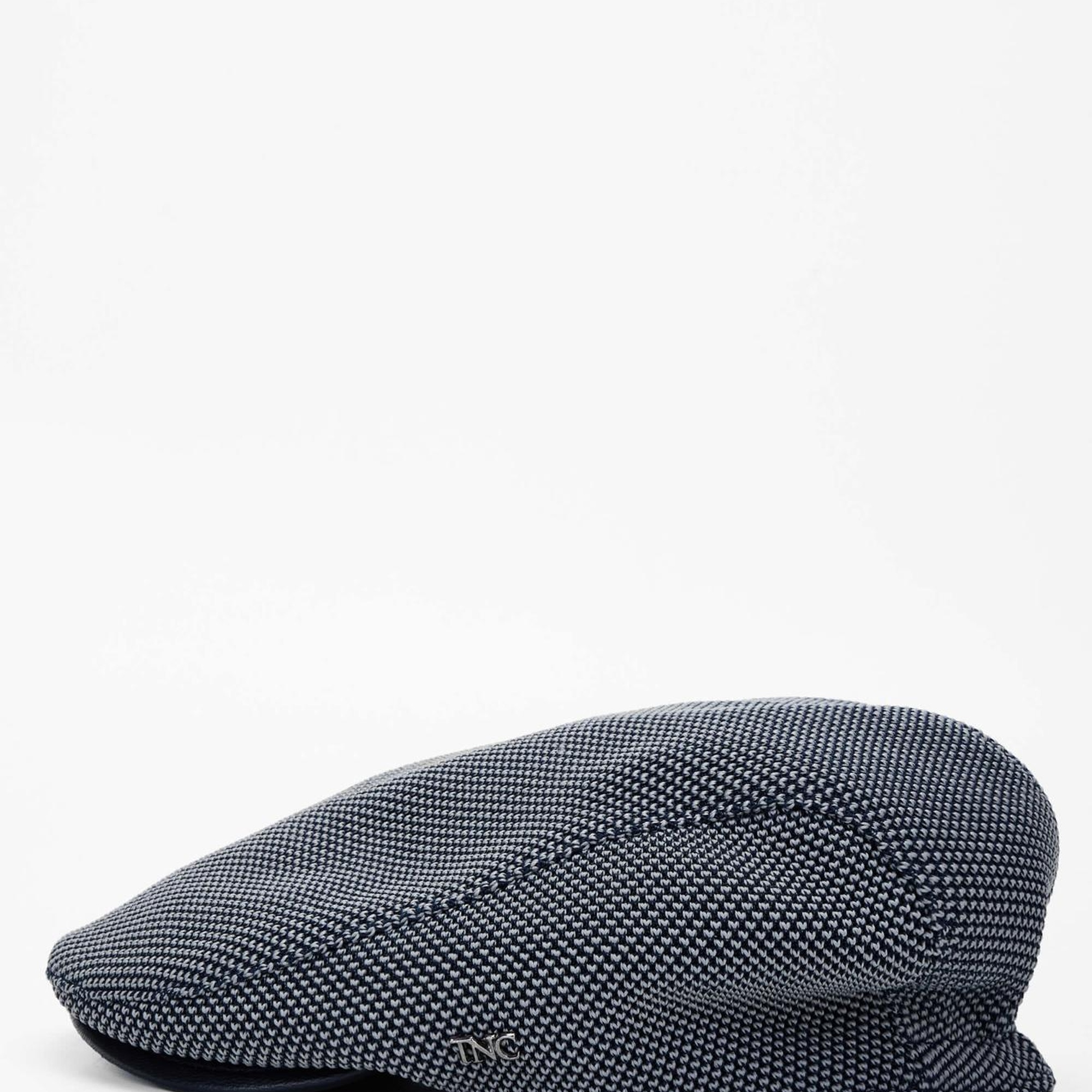 Tamer Tanca Erkek Deri & Tekstil Lacivert Kasket Şapka