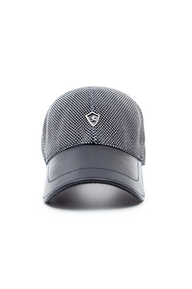  Tamer Tanca Erkek Hakiki Deri Lacivert Şapka