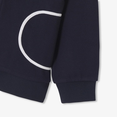  Jacadi Paris Kız Çocuk Pike Kapüşonlu Fermuarlı Sweatshirt