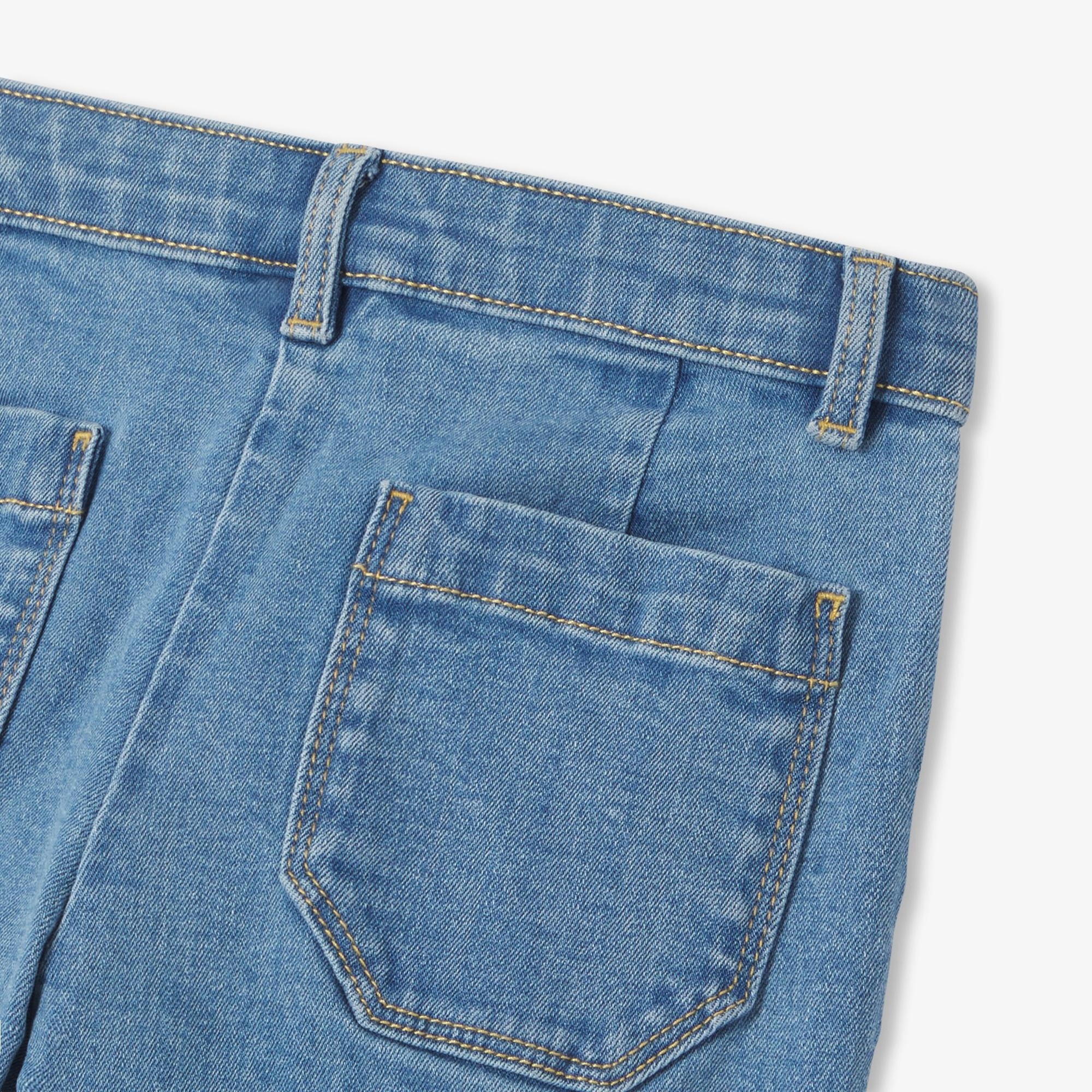 Jacadi Paris Kız Çocuk Retro Geniş Paça Jean Pantolon