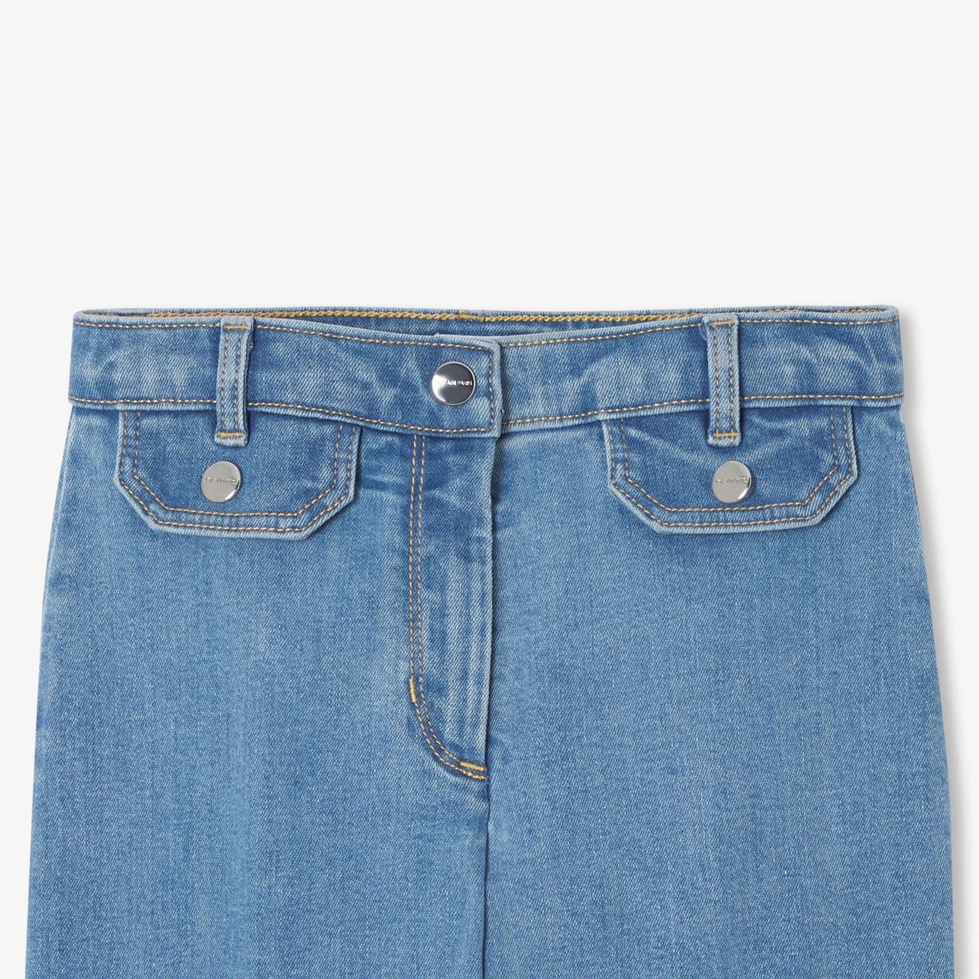 Jacadi Paris Kız Çocuk Retro Geniş Paça Jean Pantolon