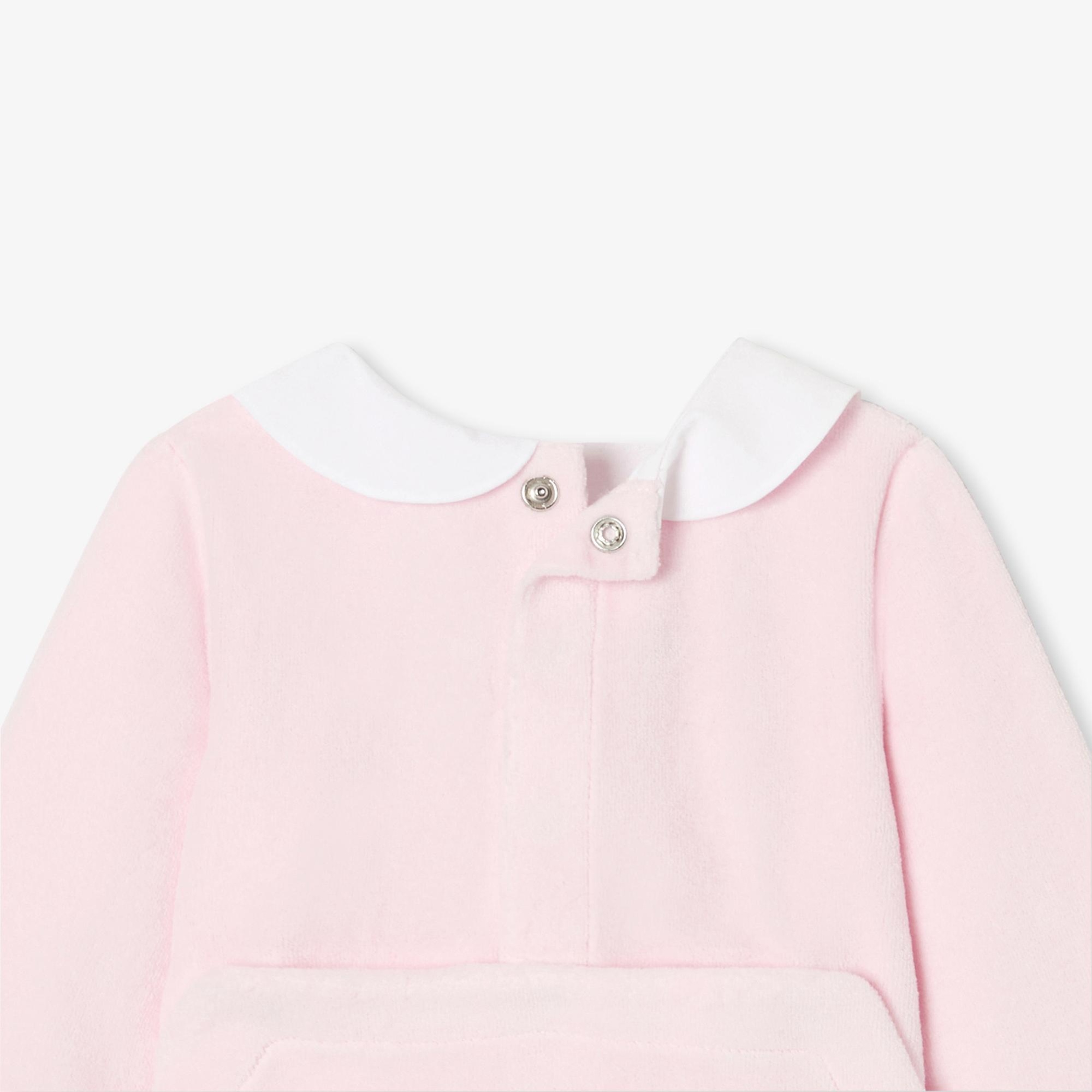 Jacadi Paris Yenidoğan Kız Bebek Kadife Tulum