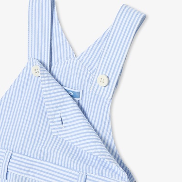  Jacadi Paris Erkek Bebek Gofre Çizgili Salopet