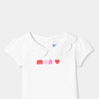  Jacadi Paris Yenidoğan Kız Bebek Taraklı Yaka Body