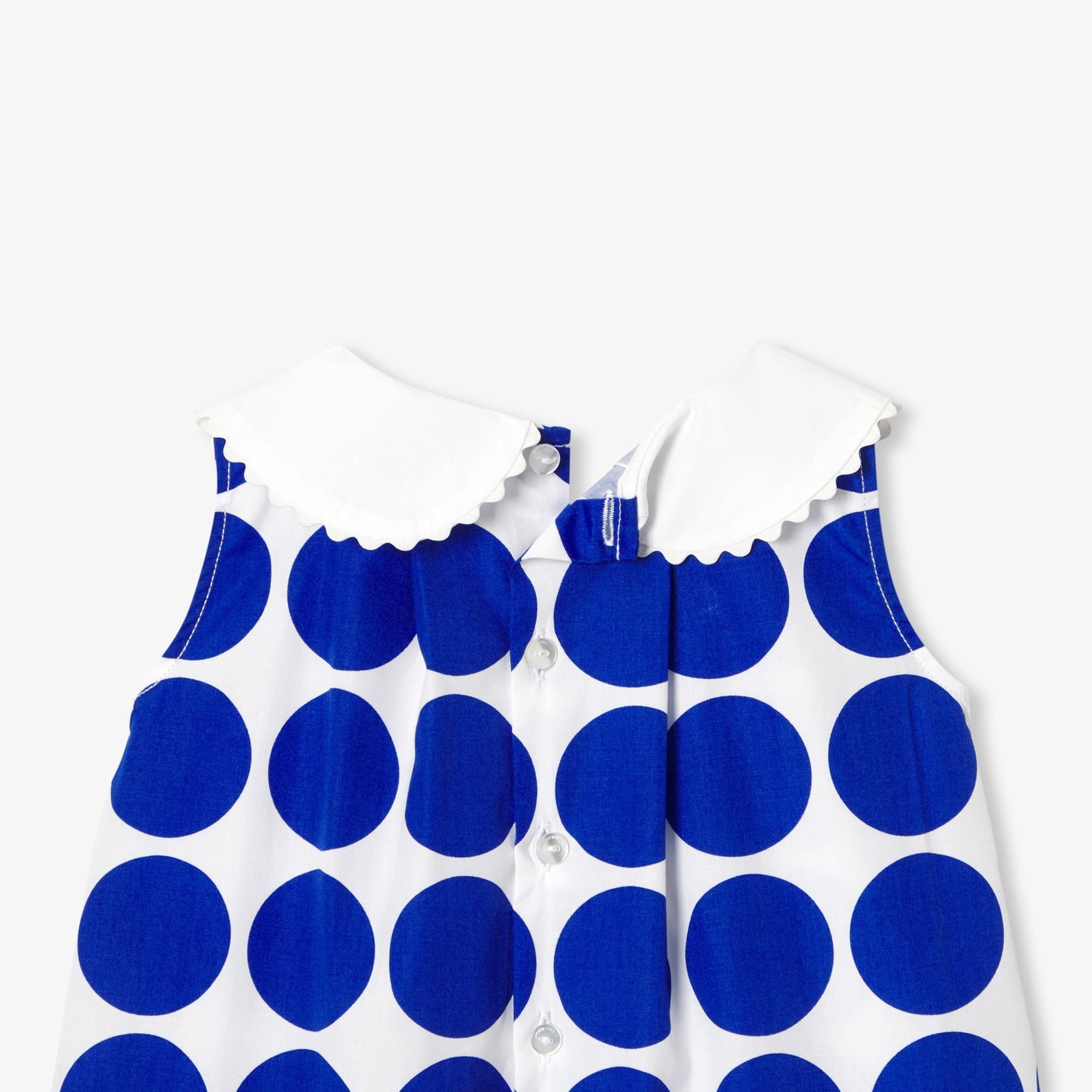 Jacadi Paris Kız Bebek Puantiyeli Kolsuz Bluz