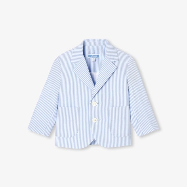  Jacadi Paris Erkek Bebek Gofre Çizgili Ceket